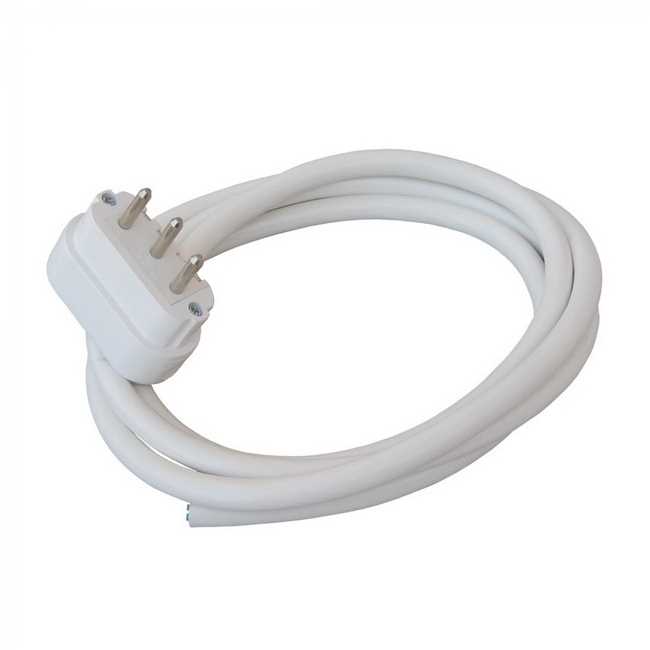 ELID 607 Utikač monofazni sa 2m kabla H05VV-F 3x2.5mm2 bijeli