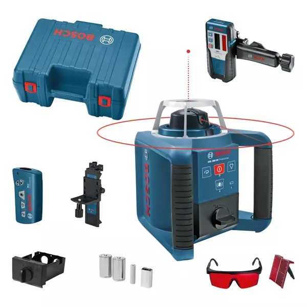 BOSCH GRL 300 HV Rotacioni laserski nivelir 60/300m crveni zrak sa prijemnikom LR 1