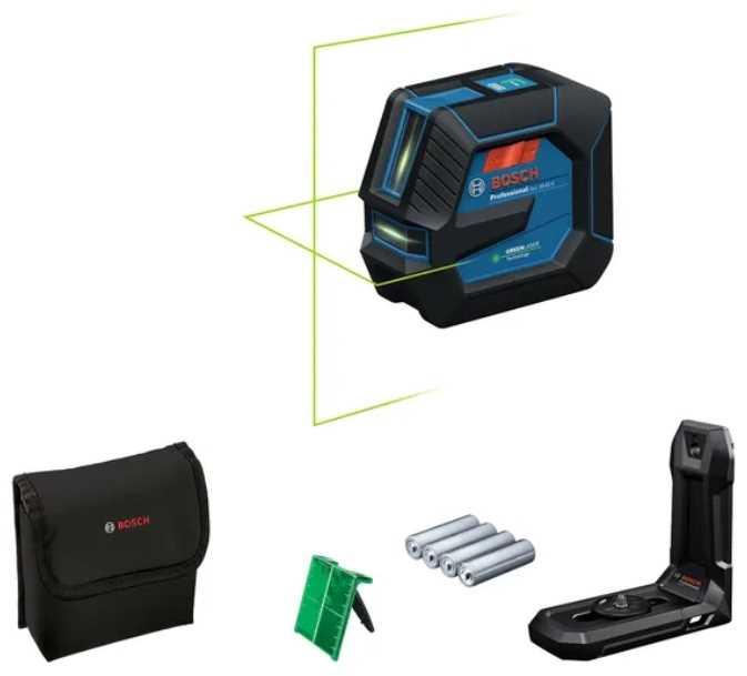BOSCH GLL 20-22 G Križni laserski nivelir 20m zeleni zrak sa držačem LB 10