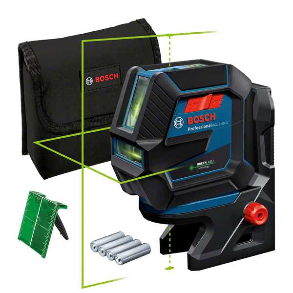 BOSCH GCL 2-50 G Kombinovani laserski nivelir 15/50m zeleni zrak sa držačem RM 10 4x1.5V AA