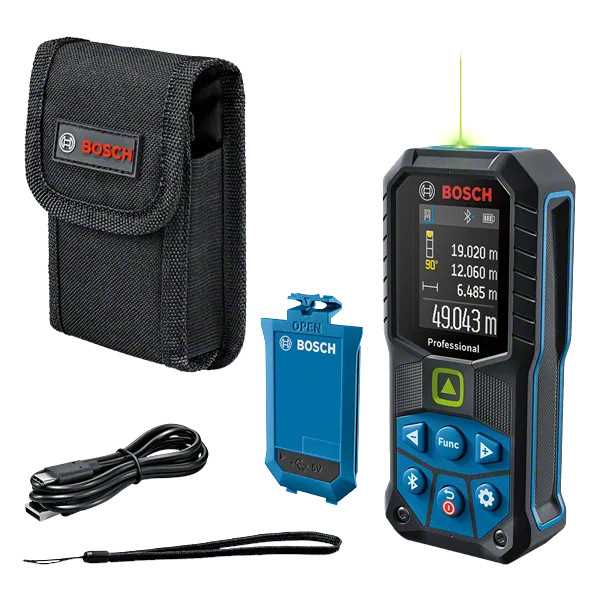 BOSCH GLM 50-27 CG Laserski metar opsega 50m Bluetooth zeleni zrak sa BA 3.7V baterijom