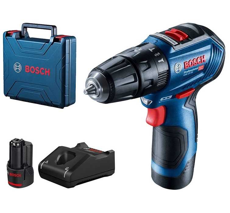 BOSCH GSB 12V-30 Akumulatorska vibraciona bušilica - izvijač 12V 2x2Ah punjač kofer