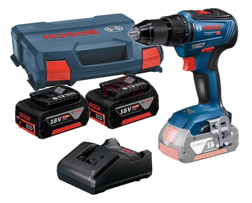 BOSCH GSR 18V-50 Akumulatorska bušilica - izvijač 18V 2x5Ah punjač i L-Boxx kofer