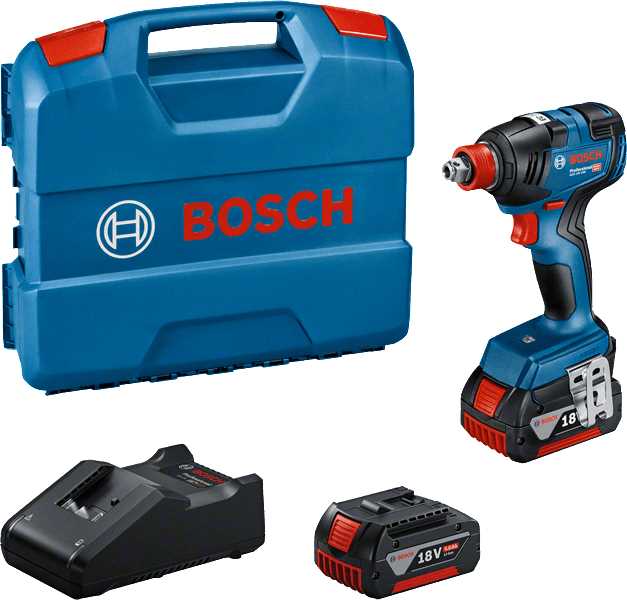 BOSCH GDX 18V-200 Akumulatorski udarni odvijač - zatezač 18V 1/2 cola M + HEX Ž 2x4Ah punjač i kofer