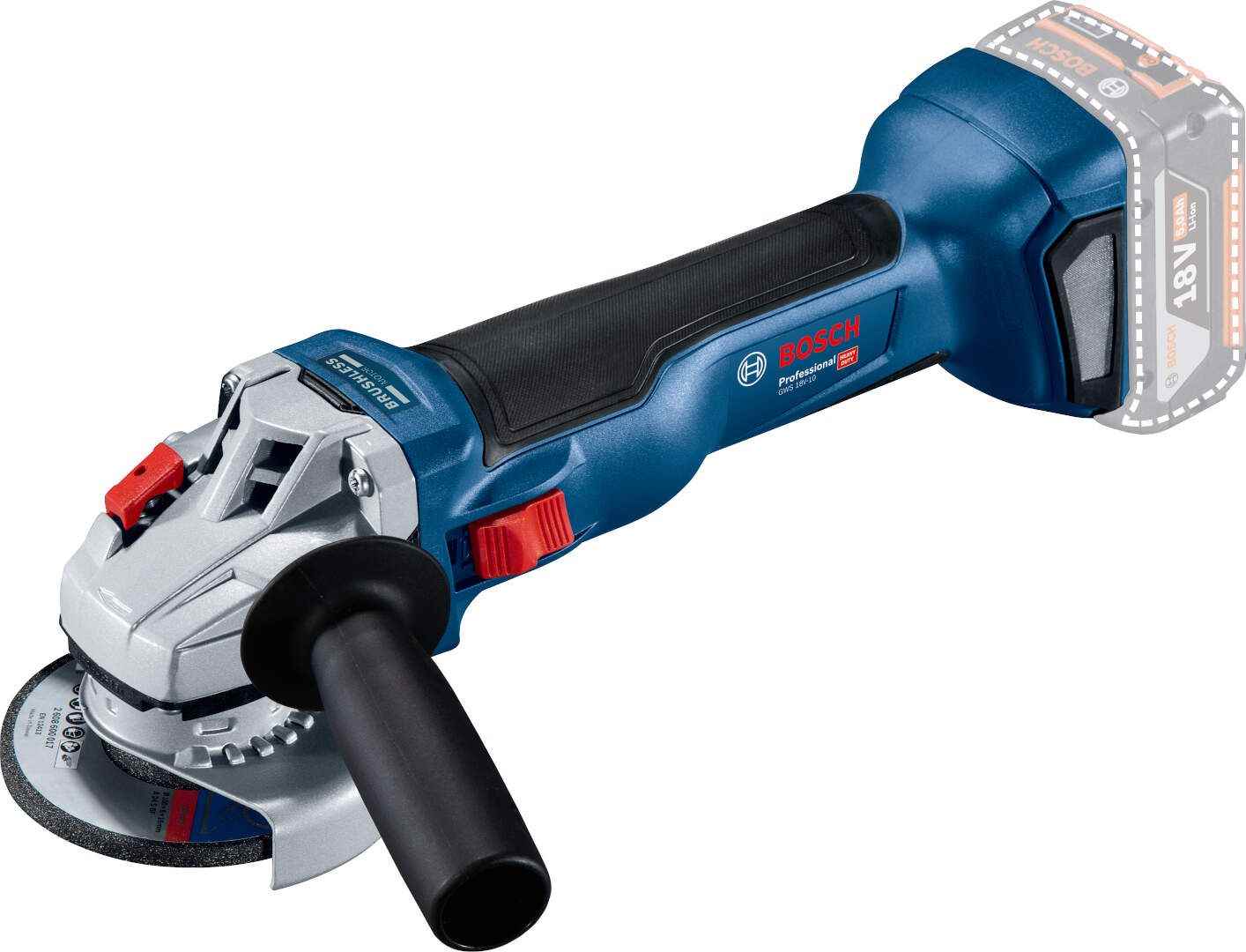 BOSCH GWS 18V-10 Akumulatorska ugaona brusilica 18V 125mm SOLO