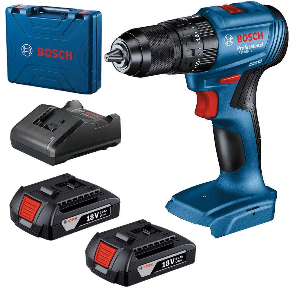 BOSCH GSB 185-LI GSB 185-LI Akumulatorska vibraciona bušilica - izvijač 18V 2x2Ah punjač i kofer