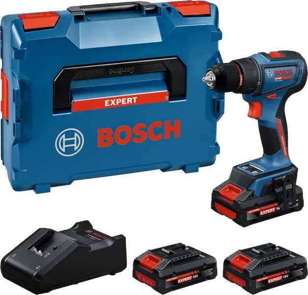 BOSCH EXPERT EXSR18V-90 Akumulatorska bušilica - izvijač 18V 3xEXBA18V-40 punjač i L-Boxx kofer