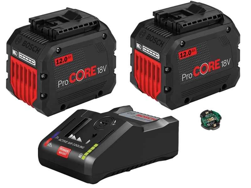 BOSCH Set 2 baterije ProCORE 18V 12.0Ah i brzi punjač GAL 18V-160 C + Bluetooth modul GCY 42