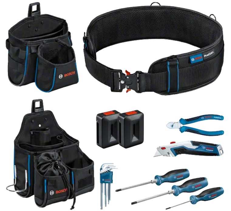 BOSCH Set ručnog alata u organizatoru - kištri GWT 2 i GWT 4 sa remenom 108