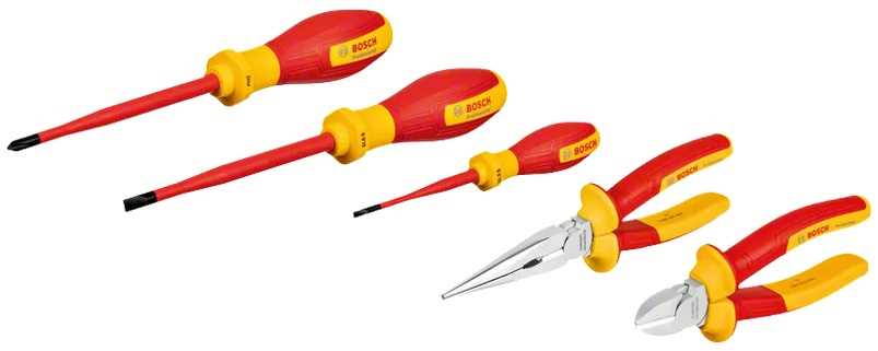 BOSCH Set ručnog alata ze električare 5 komada VDE 1000V