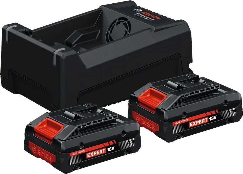 BOSCH EXPERT Set 2 baterije EXBA18V-40 18V 4.0Ah i brzi punjač GAL 12V/18V-80