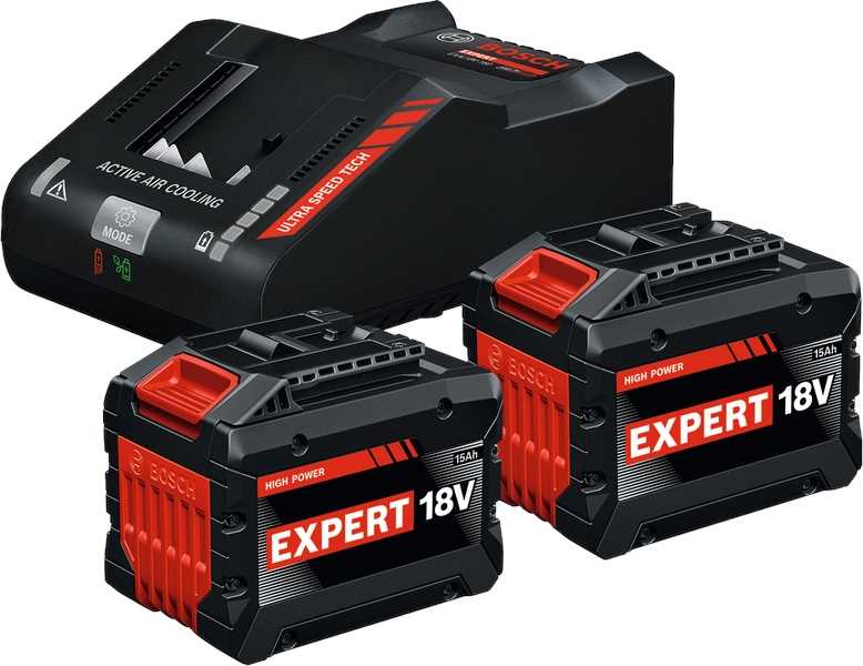 BOSCH EXPERT Set 2 baterije EXBA18V-150 18V 15.0Ah i brzi punjač EXAL18V-160