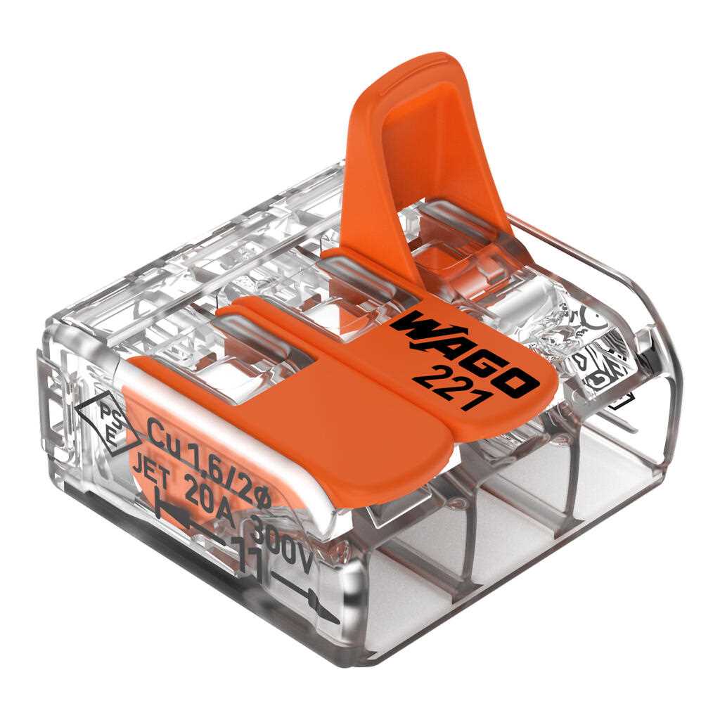 WAGO 221-413 Stezaljka bezvijčana preklopna sa 3 kontakta max. 4mm2 32A