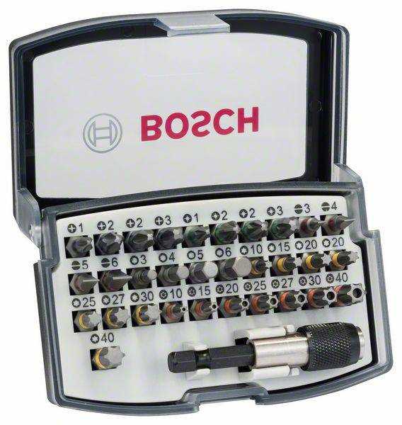 BOSCH Set bitova 32kom ravni/krstasti/torex/imbus/zvijezda sa nosačem u kutiji Extra Hard