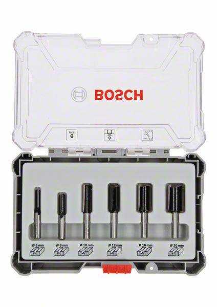 BOSCH Set ravnih glodala 6kom 8mm prihvat