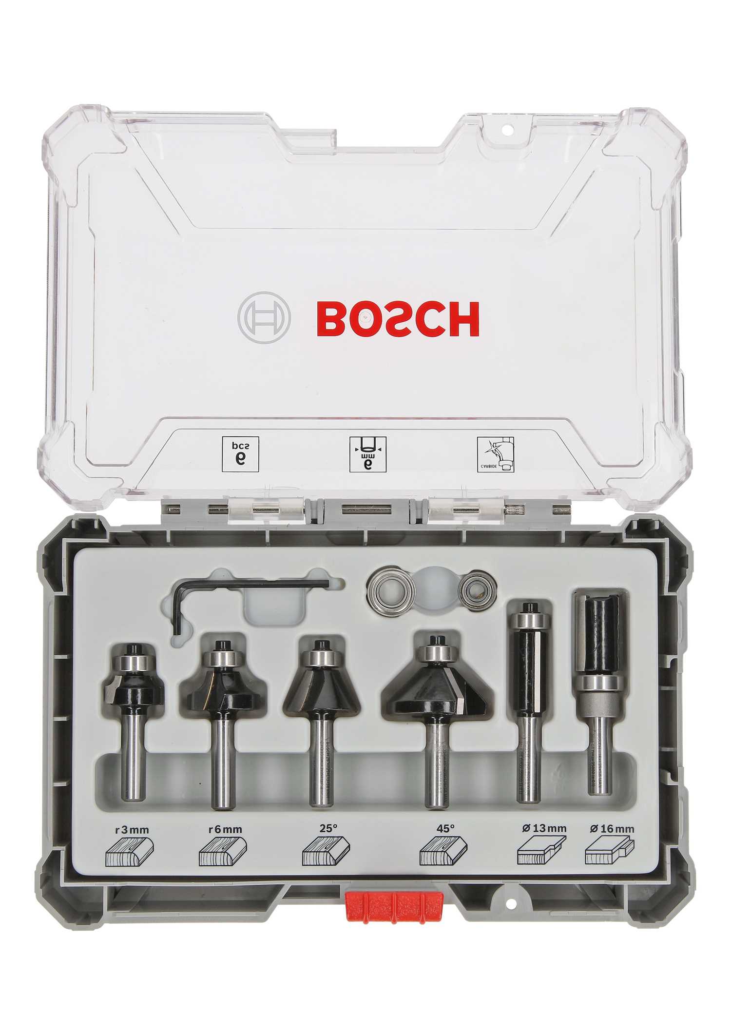 BOSCH Set glodala Trim&Edging 6kom 6mm prihvat