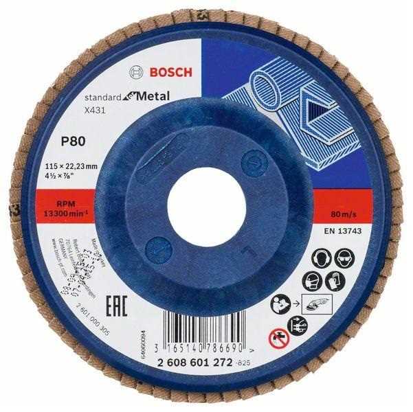 BOSCH Lamelni brusni disk Standard za metal 115mm GR 80