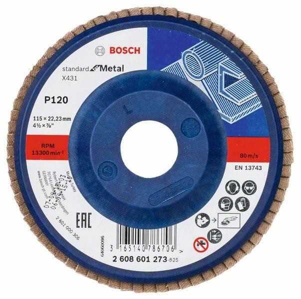 BOSCH Lamelni brusni disk Standard za metal 115mm GR 120