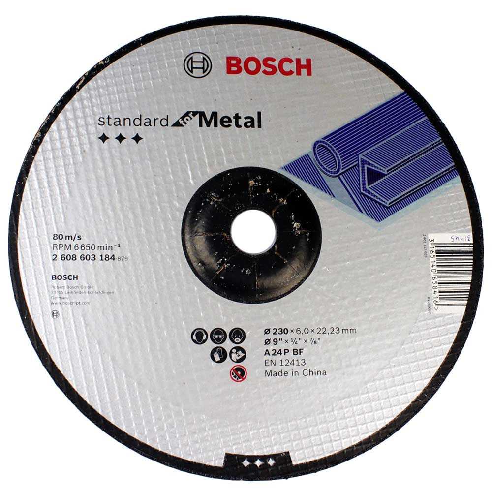 BOSCH Brusna ploča Standard za metal 230x6.0x22.33mm koljenasta