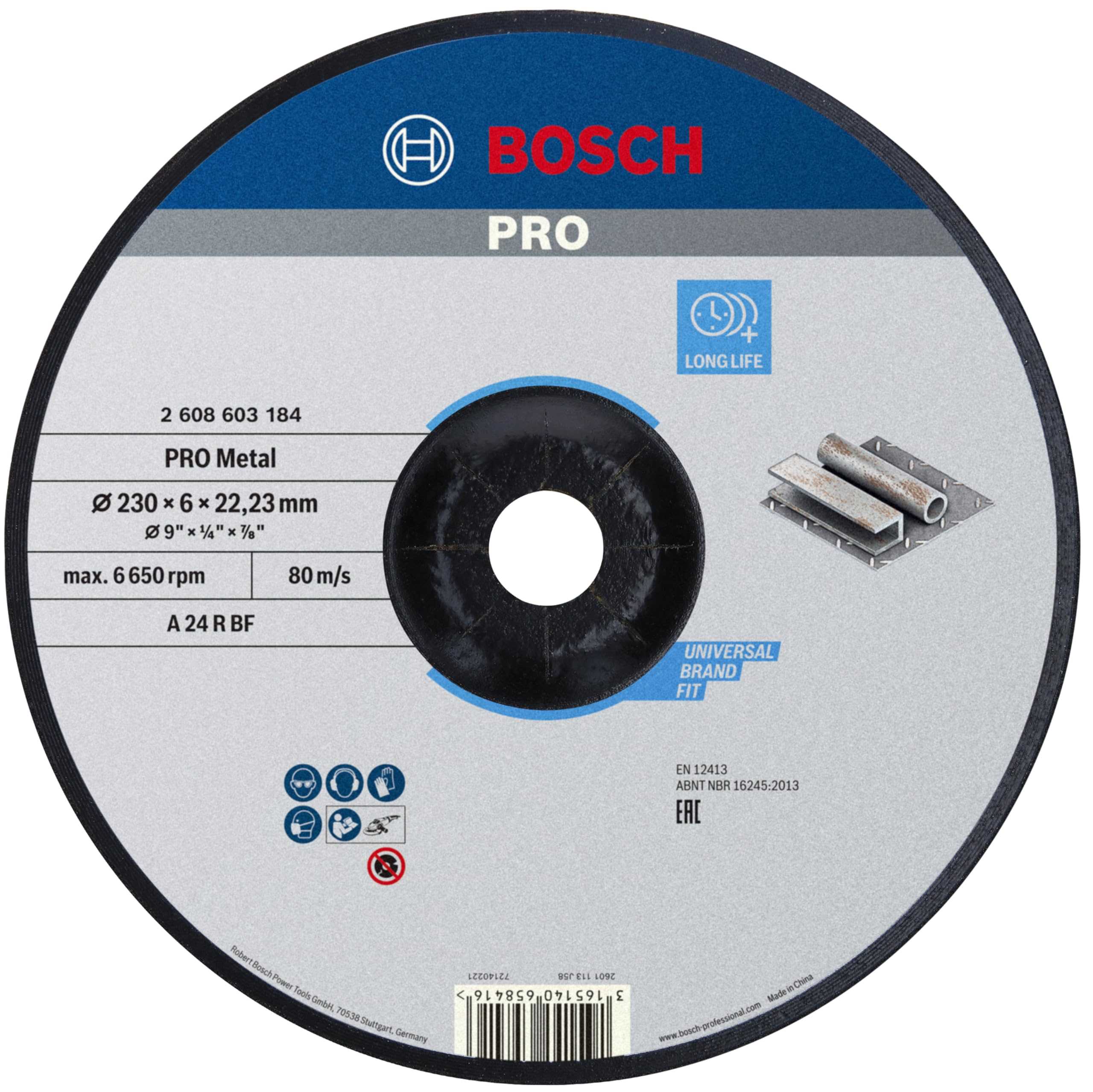 BOSCH Brusna ploča Standard za metal 230x6.0x22.33mm koljenasta