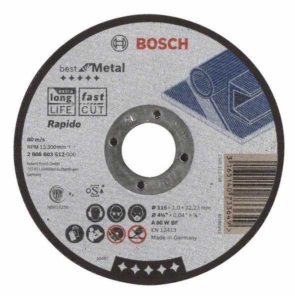 BOSCH Rezna ploča Best za metal 115x1.0x22.33mm ravna