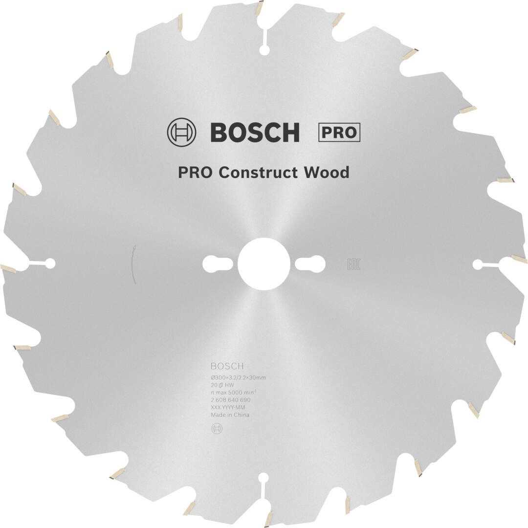 BOSCH List kružne pile PRO Construct Wood 300x3.2/2.2x30mm 20 zuba