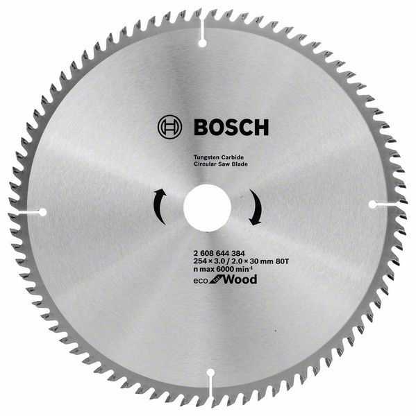 BOSCH List kružne pile Eco for Wood 254x3.0/2.0x30mm 80 zuba