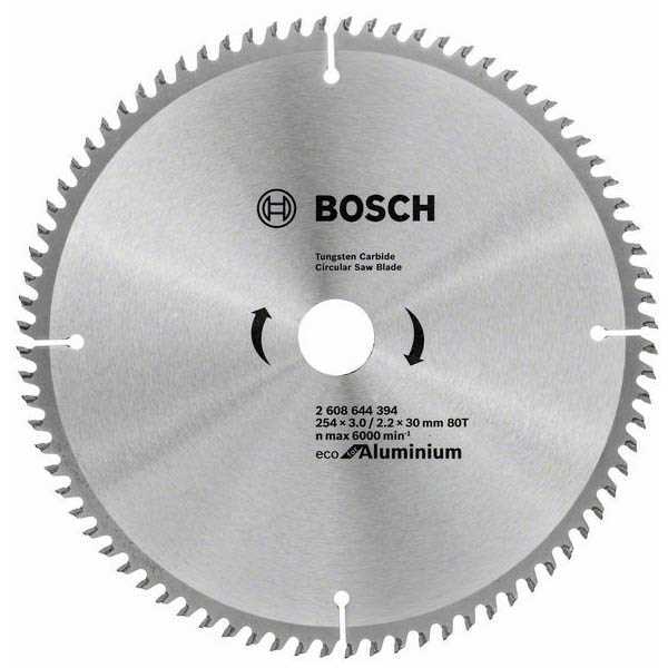 BOSCH List kružne pile Eco for Aluminium 254x3.0/2.2x30mm 80 zuba