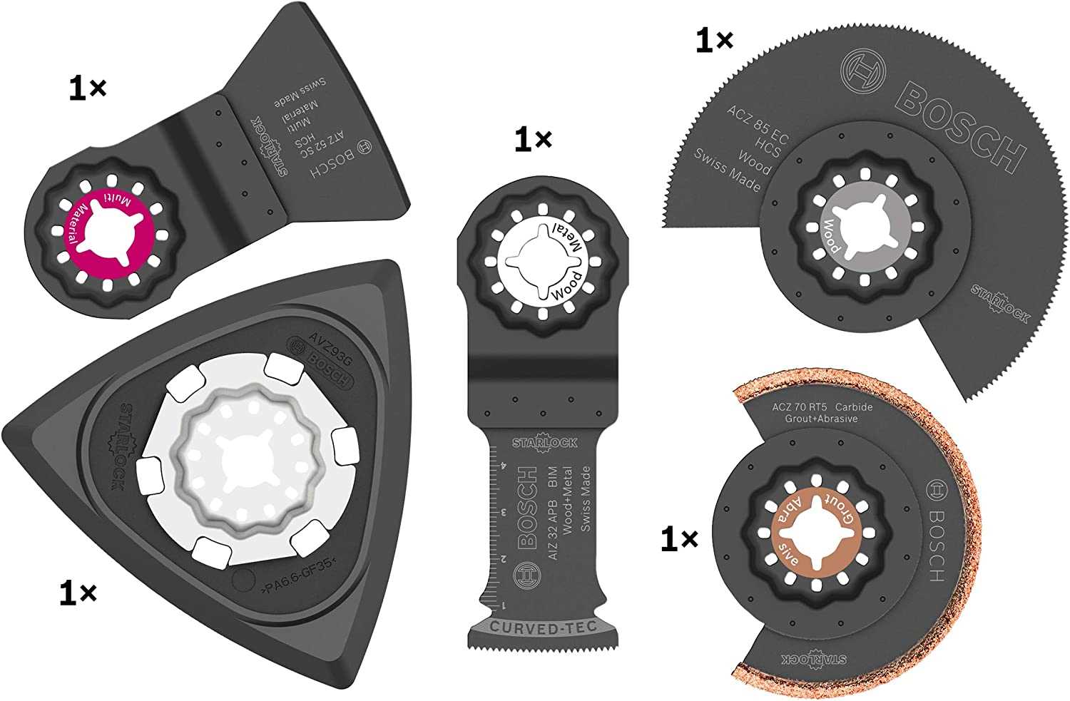 BOSCH Set pribora za multi-alate 8kom AIZ 32 APB/ AVZ 93 G/ ATZ 52 SC/ ACZ 85 EC/ ACZ 70 RT5/ 3 list