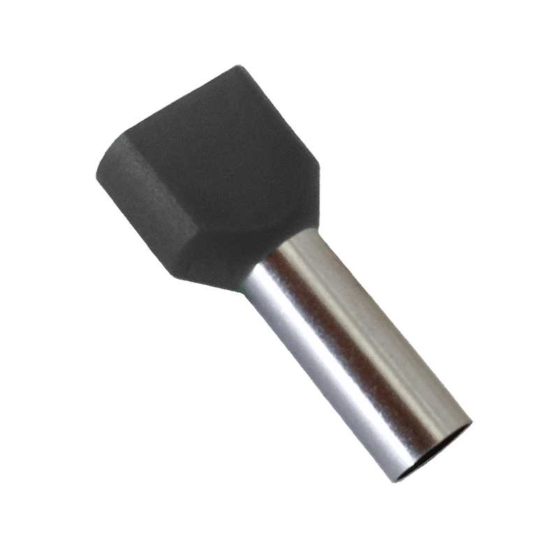 Izolovana završna hilzna dupla 2x1.5mm2 8mm crna