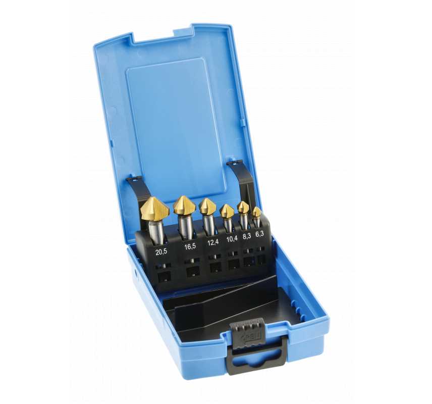 HT6D190 Set glodala za metal sa titanijumskim premazom 6.3-20.5mm 6kom u kutiji