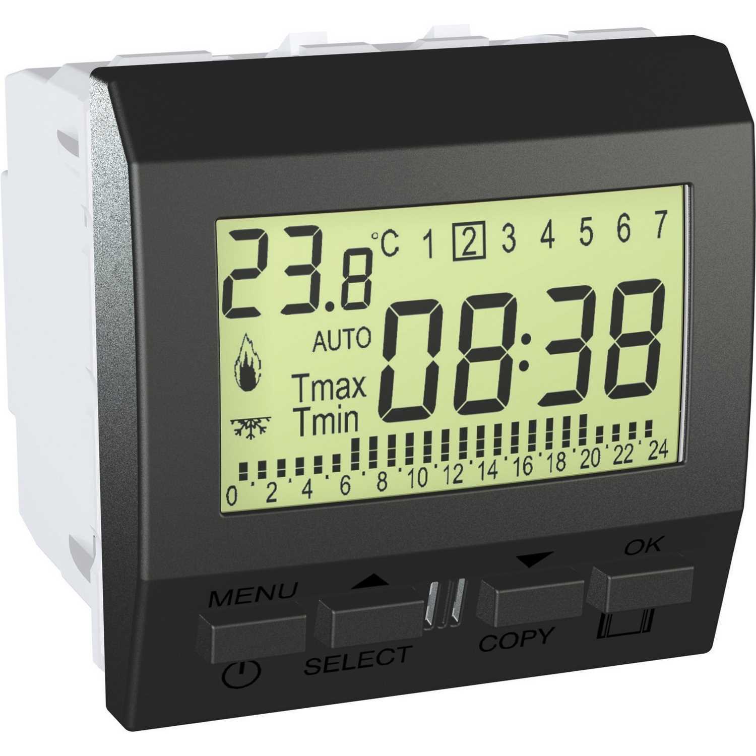 MGU3.505.12 Termostat sa nedeljnim programiranjem 230VAC 2M grafit