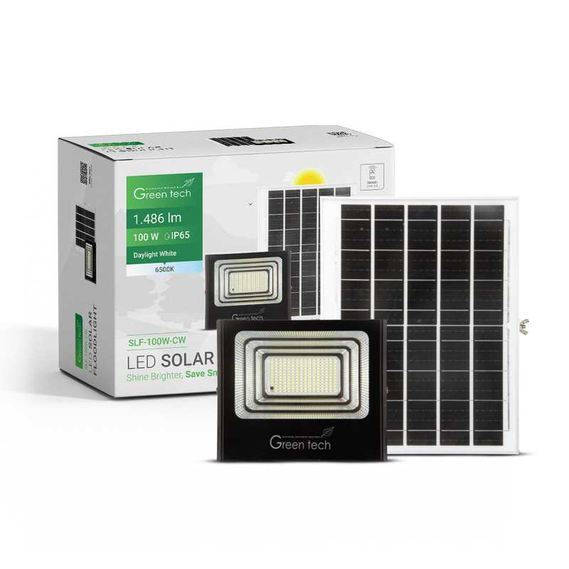 LED Solarni reflektor 100W 6500K 1486lm 15000mAh IP65