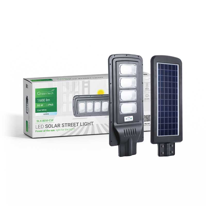 LED Ulična solarna svjetiljka 80W 6000K 1600lm IP65